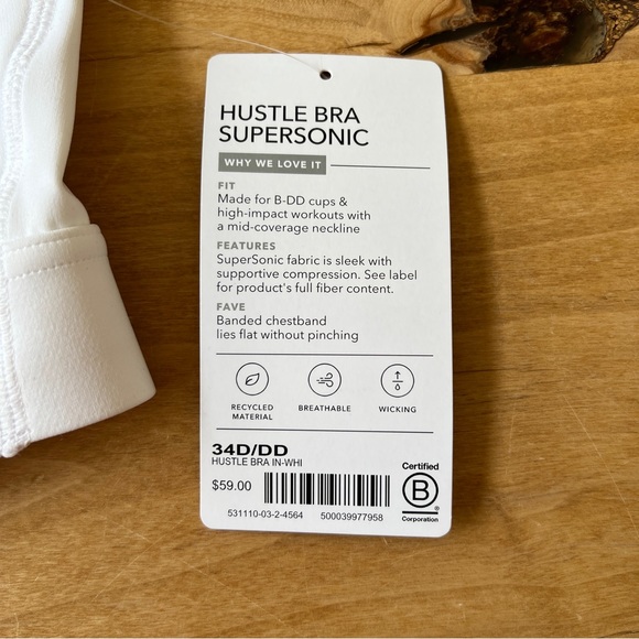 ❤️SOLD❤️ ATHLETA HUSTLE BRA SUPERSONIC ATHLETIC SPORTS YOGA COMPRESSION FITTED - Picture 9 of 11